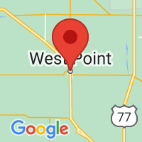 Map of West Point, NE US